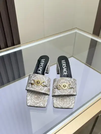 Versace Alternative Jacquard Mule Heels in