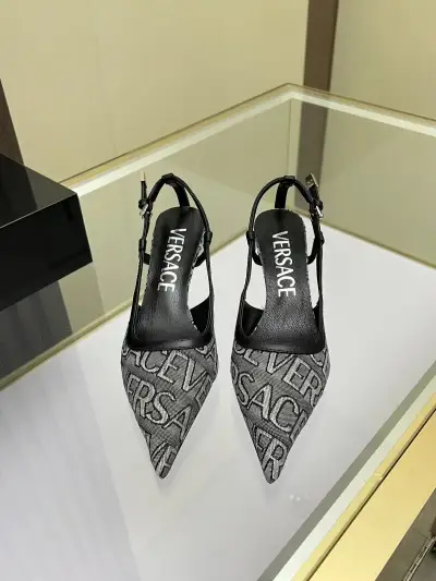 Versace Alternative Jacquard Low Heels in