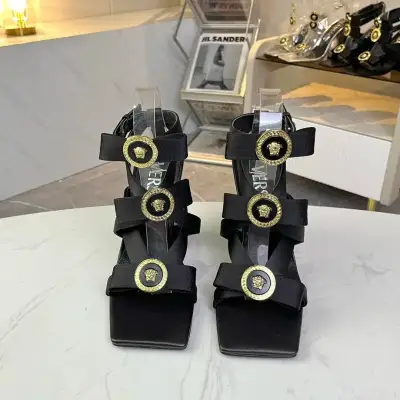 Versace Alternative Silk Block Sandals in