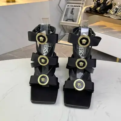 Versace Alternative Leather High Sandals in