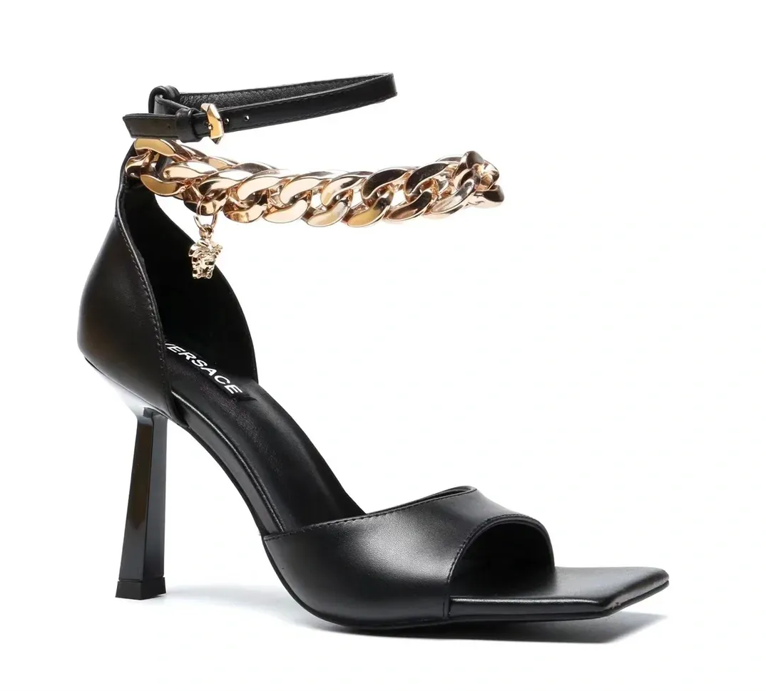 Versace Alternative Tall Chain Sandals in 