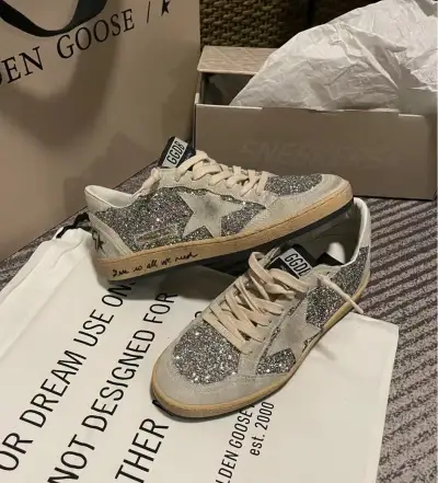 Golden Goose Alternative Ball Star Sneakers in ვერცხლისფერი