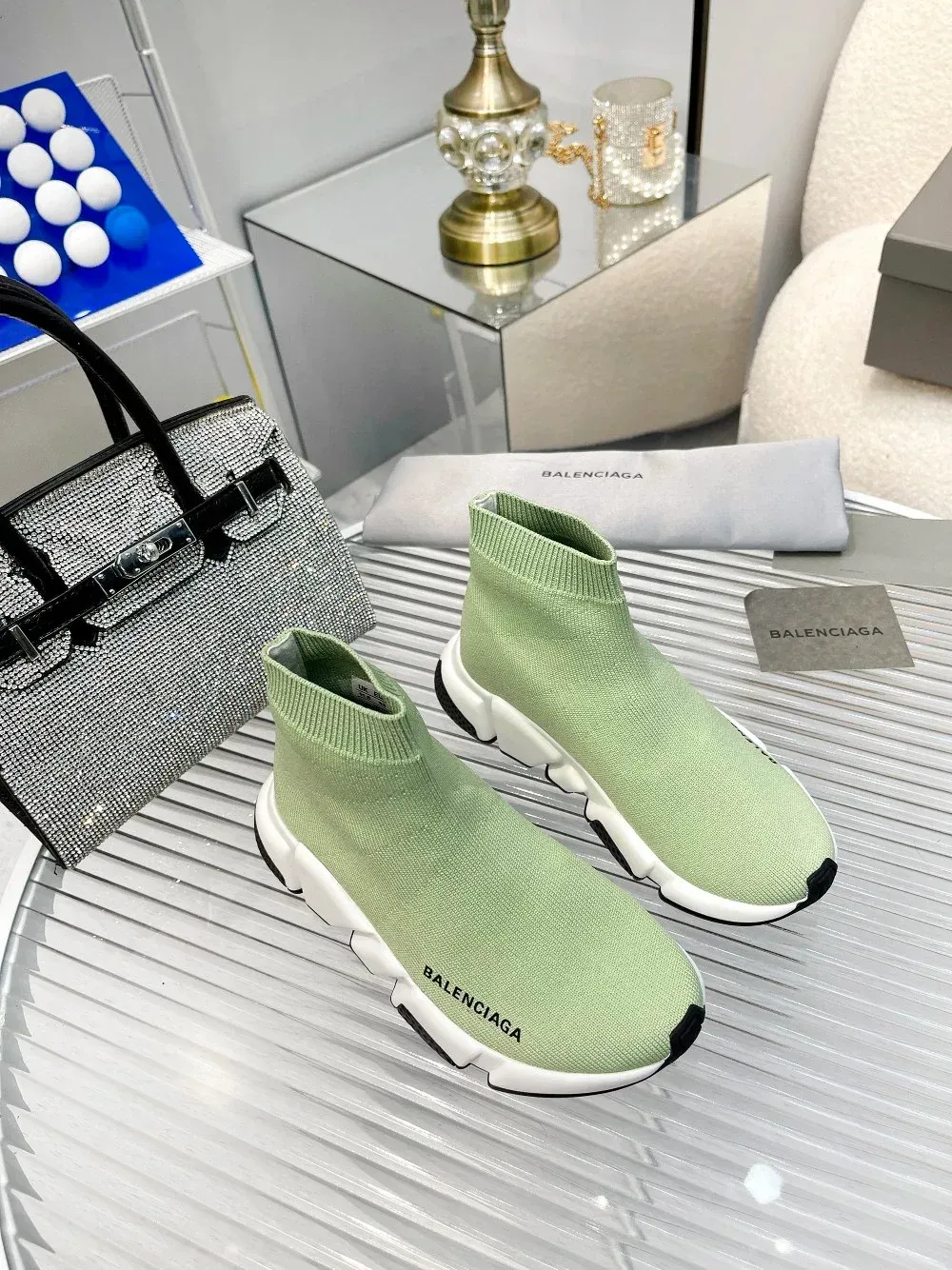 Balenciaga Alternative Children's High-Top Trainers in თეთრი