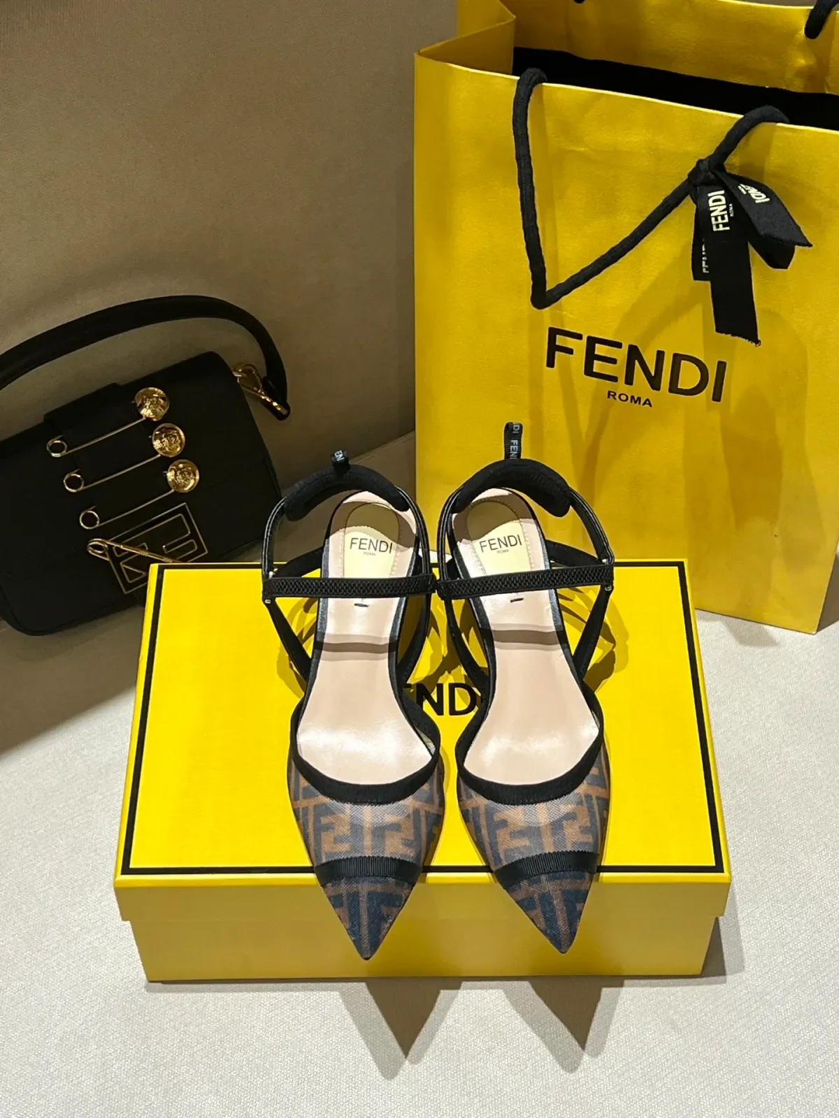 Fendi Alternative Colibrì Lite Sandals in Black