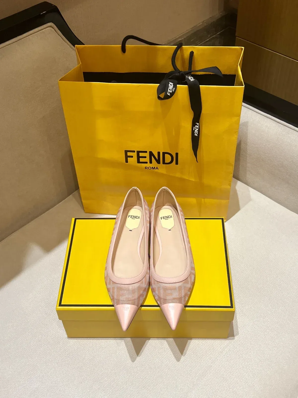 Fendi Alternative Colibrì Ballet Flats in Pink