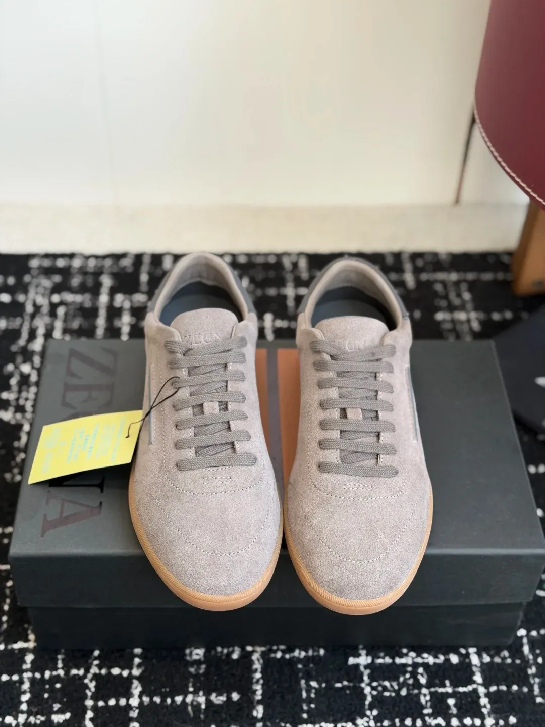 Zegna Alternative Triple Stitch Sneakers in Black